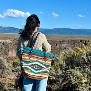 Southwest Boho Purse Handwoven Wool Malibu Purse